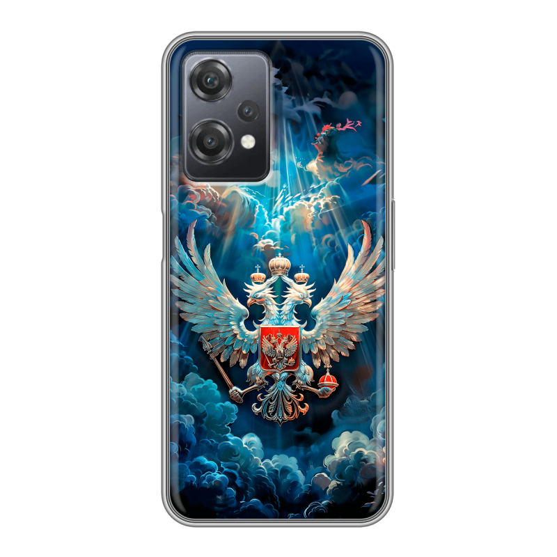 Силиконовый чехол на OnePlus Nord CE 2 Lite с принтом Герб флаг России Силиконовый чехол на OnePlus Nord CE 2 Lite с принтом Герб флаг России
