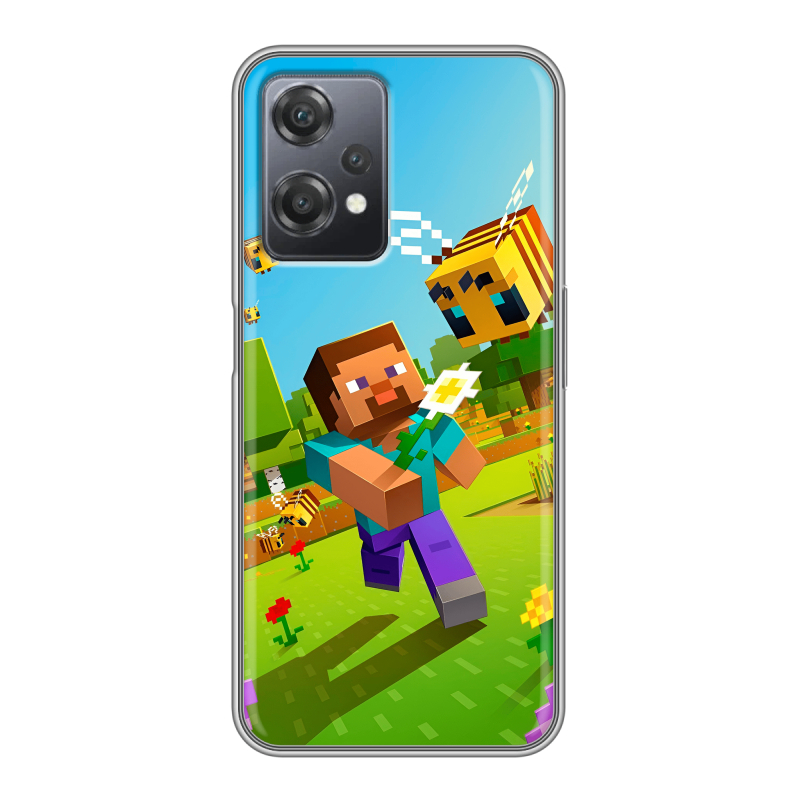 Силиконовый чехол на OnePlus Nord CE 2 Lite с принтом Майнкрафт Minecraft Силиконовый чехол на OnePlus Nord CE 2 Lite с принтом Майнкрафт Minecraft
