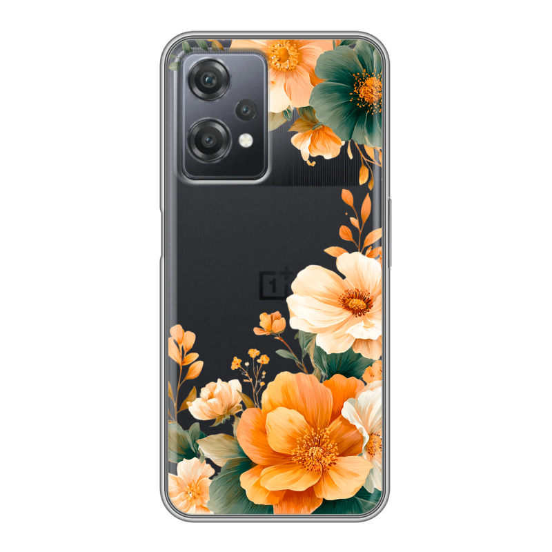 Силиконовый чехол на OnePlus Nord CE 2 Lite с принтом Цветы принт Силиконовый чехол на OnePlus Nord CE 2 Lite с принтом Цветы принт