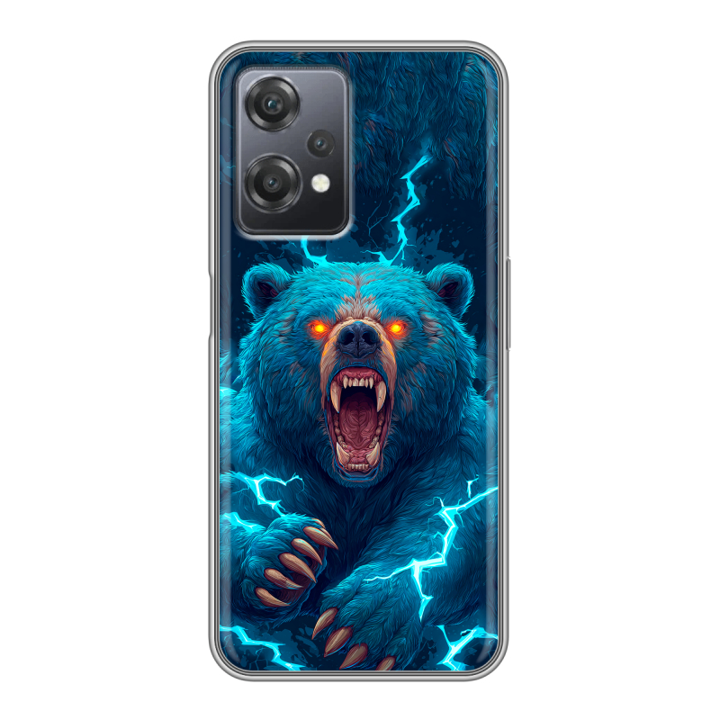 Силиконовый чехол на OnePlus Nord CE 2 Lite с принтом Медведь Силиконовый чехол на OnePlus Nord CE 2 Lite с принтом Медведь