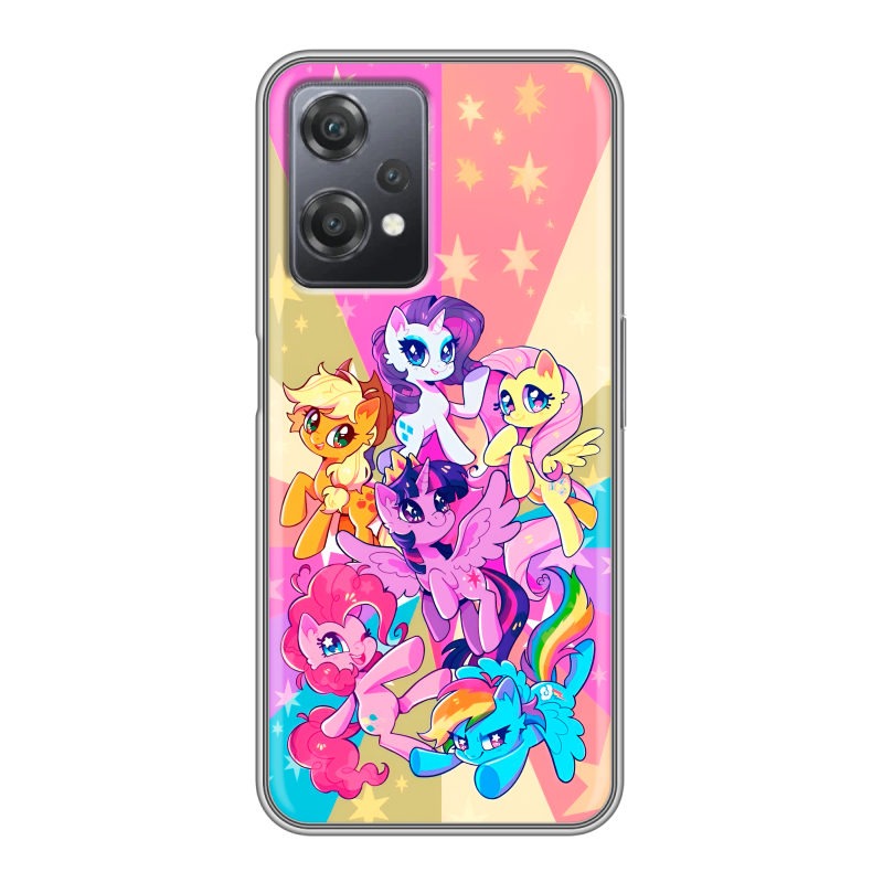 Силиконовый чехол на OnePlus Nord CE 2 Lite с принтом My little pony Дружба чудо Силиконовый чехол на OnePlus Nord CE 2 Lite с принтом My little pony Дружба чудо