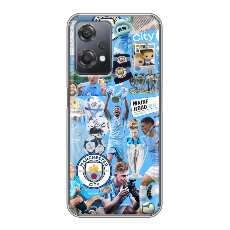 Силиконовый чехол на OnePlus Nord CE 2 Lite с принтом Man City Манчестер Сити Силиконовый чехол на OnePlus Nord CE 2 Lite с принтом Man City Манчестер Сити