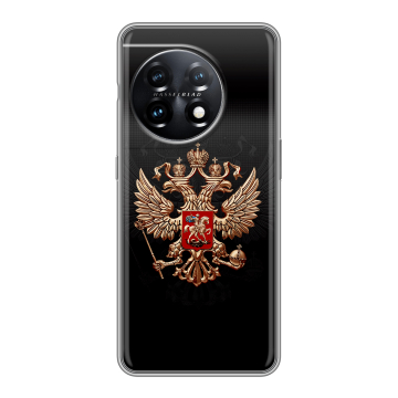Силиконовый чехол на OnePlus 11 с принтом Герб России