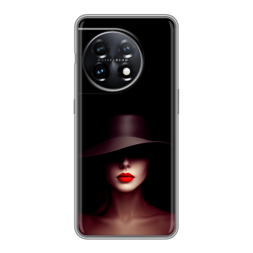 Силиконовый чехол на OnePlus 11 с принтом Девушка в шляпе