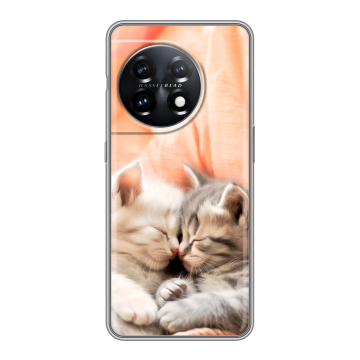 Силиконовый чехол на OnePlus 11 с принтом Котята Силиконовый чехол на OnePlus 11 с принтом Котята