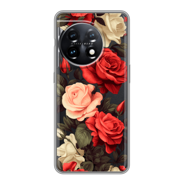 Силиконовый чехол на OnePlus 11 с принтом Розы