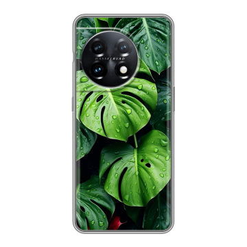 Силиконовый чехол на OnePlus 11 с принтом Листья