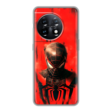 Силиконовый чехол на OnePlus 11 с принтом человек паук spiderman