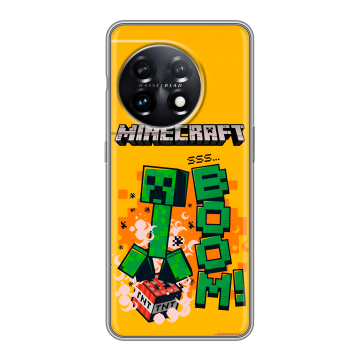 Силиконовый чехол на OnePlus 11 с принтом Майнкрафт Minecraft
