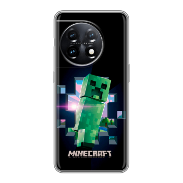 Силиконовый чехол на OnePlus 11 с принтом Майнкрафт Minecraft