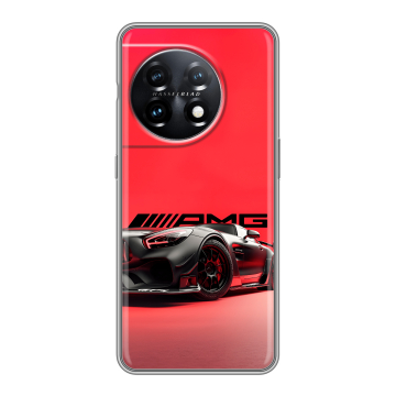 Силиконовый чехол на OnePlus 11 с принтом Мерседес Mercedes AMG