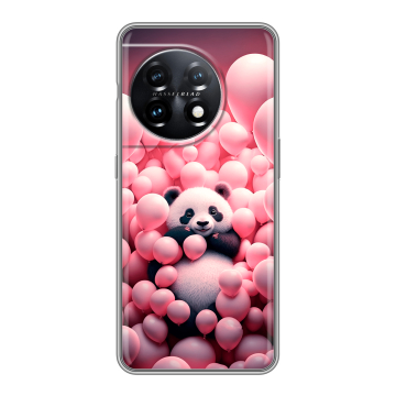 Силиконовый чехол на OnePlus 11 с принтом Панда Силиконовый чехол на OnePlus 11 с принтом Панда