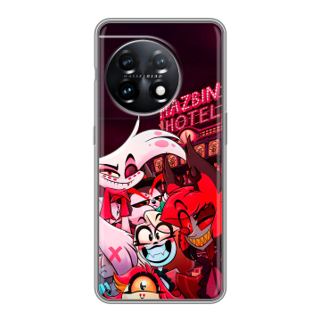 Силиконовый чехол на OnePlus 11 с принтом Hazbin Hotel Отель Хазбин