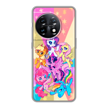 Силиконовый чехол на OnePlus 11 с принтом My little pony Дружба чудо