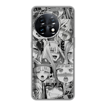 Силиконовый чехол на OnePlus 11 с принтом Ahegao Ахегао Аниме