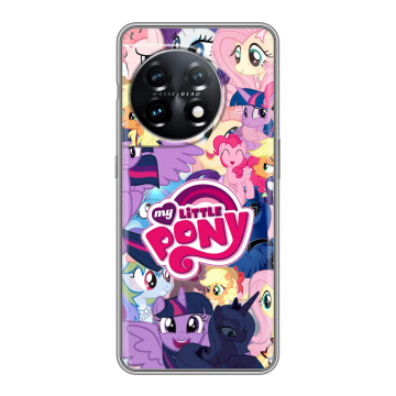 Силиконовый чехол на OnePlus 11 с принтом My little pony Дружба чудо