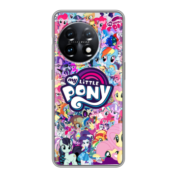 Силиконовый чехол на OnePlus 11 с принтом My little pony Дружба чудо