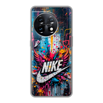Силиконовый чехол на OnePlus 11 с принтом Nike Найк Силиконовый чехол на OnePlus 11 с принтом Nike Найк