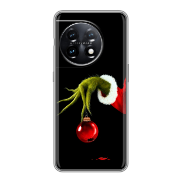 Силиконовый чехол на OnePlus 11 с принтом Новый год Гринч
