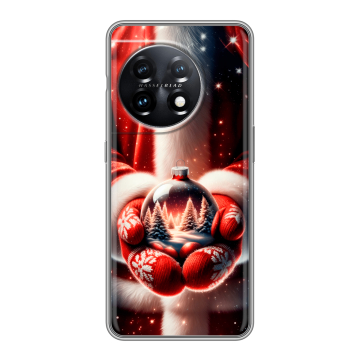 Силиконовый чехол на OnePlus 11 с принтом Новый год