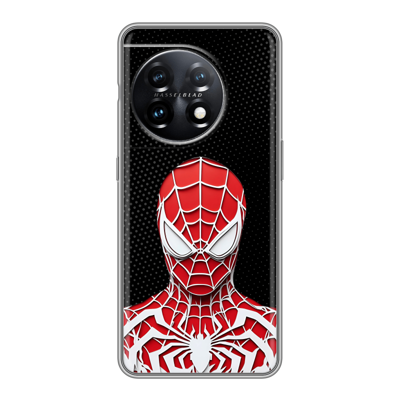 Силиконовый чехол на OnePlus 11 с принтом человек паук spiderman Силиконовый чехол на OnePlus 11 с принтом человек паук spiderman