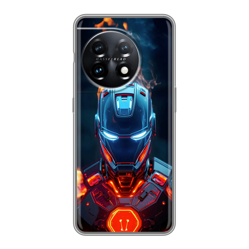 Силиконовый чехол на OnePlus 11 с принтом IronMan Железный человек Силиконовый чехол на OnePlus 11 с принтом IronMan Железный человек
