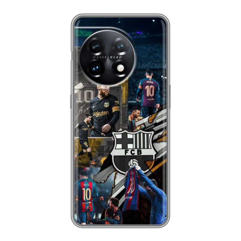 Силиконовый чехол на OnePlus 11 с принтом Messi Barcelona Силиконовый чехол на OnePlus 11 с принтом Messi Barcelona
