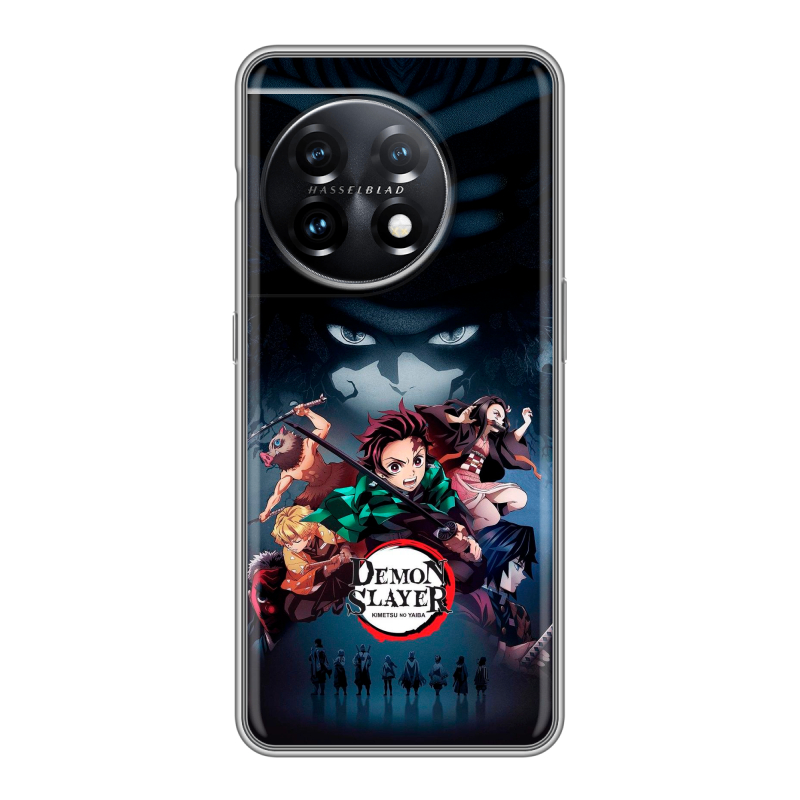 Силиконовый чехол на OnePlus 11 с принтом Demon Slayer Клинок рассекающий демонов Силиконовый чехол на OnePlus 11 с принтом Demon Slayer Клинок рассекающий демонов