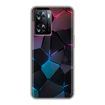 Силиконовый чехол на OnePlus Nord N20 SE с принтом Геометрия неона
