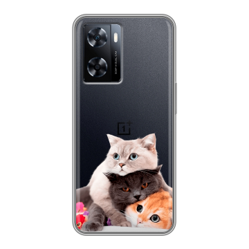 Силиконовый чехол на OnePlus Nord N20 SE с принтом Кошки