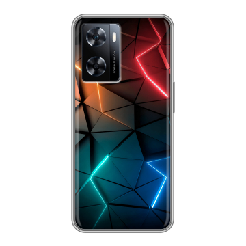 Силиконовый чехол на OnePlus Nord N20 SE с принтом Абстракция неон