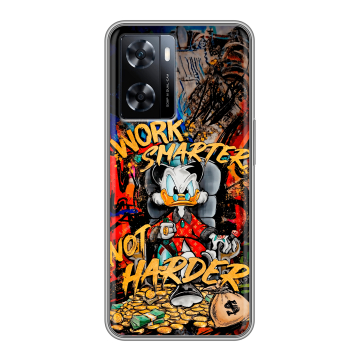 Силиконовый чехол на OnePlus Nord N20 SE с принтом Дональд Дак Деньги Силиконовый чехол на OnePlus Nord N20 SE с принтом Дональд Дак Деньги