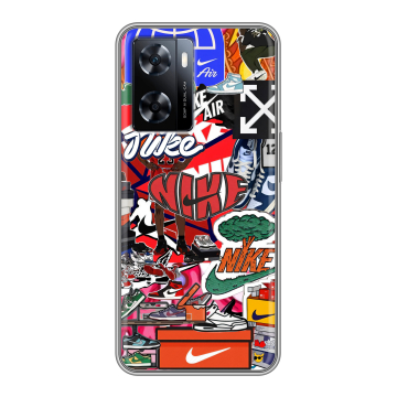 Силиконовый чехол на OnePlus Nord N20 SE с принтом Найк Nike яркий
