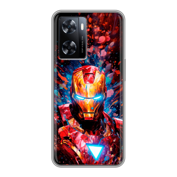 Силиконовый чехол на OnePlus Nord N20 SE с принтом Железный человек Ironman