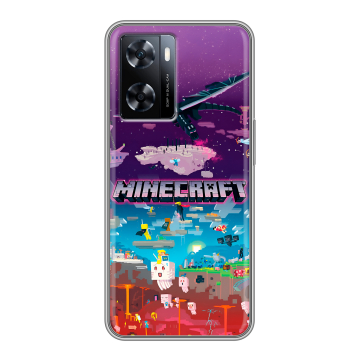 Силиконовый чехол на OnePlus Nord N20 SE с принтом Майнкрафт Minecraft