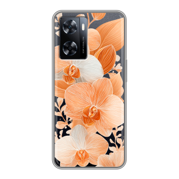 Силиконовый чехол на OnePlus Nord N20 SE с принтом Бежевые цветы