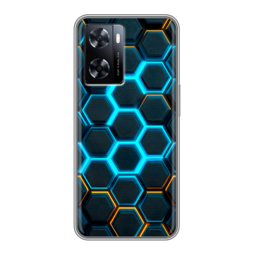 Силиконовый чехол на OnePlus Nord N20 SE с принтом Неоновые соты