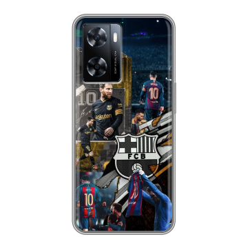 Силиконовый чехол на OnePlus Nord N20 SE с принтом Messi Barcelona Силиконовый чехол на OnePlus Nord N20 SE с принтом Messi Barcelona