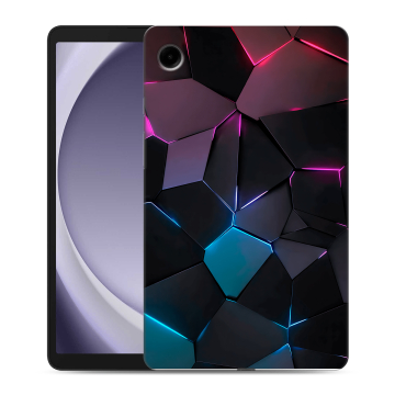 Силиконовый чехол на планшета Samsung Galaxy Tab A9 с принтом Геометрия неона