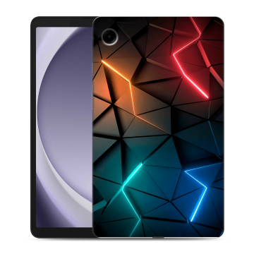 Силиконовый чехол на планшета Samsung Galaxy Tab A9 с принтом Абстракция неон