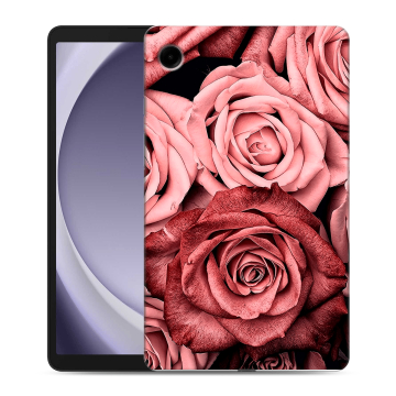 Силиконовый чехол на планшета Samsung Galaxy Tab A9 с принтом Цветы розы