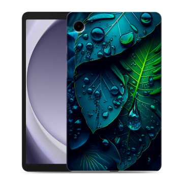 Силиконовый чехол на планшета Samsung Galaxy Tab A9 с принтом Листья
