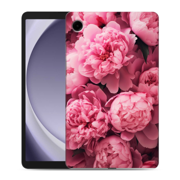 Силиконовый чехол на Samsung Galaxy Tab A9 с принтом цветы пионы