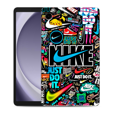 Силиконовый чехол на Samsung Galaxy Tab A9 с принтом найк nike черный
