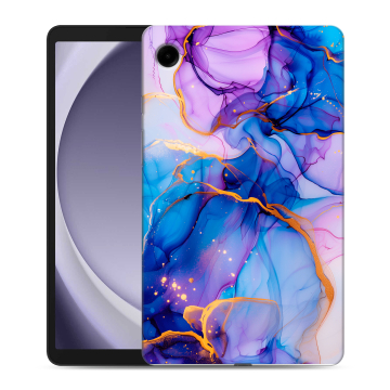 Силиконовый чехол на Samsung Galaxy Tab A9 с принтом синий мрамор Силиконовый чехол на Samsung Galaxy Tab A9 с принтом синий мрамор