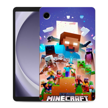 Силиконовый чехол на Samsung Galaxy Tab A9 с принтом Майнкрафт Minecraft