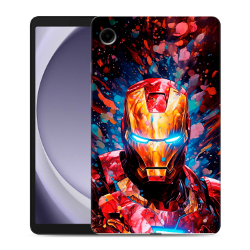 Силиконовый чехол на Samsung Galaxy Tab A9 с принтом Железный человек Ironman