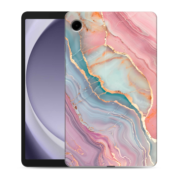 Силиконовый чехол на Samsung Galaxy Tab A9 с принтом розовый мрамор Силиконовый чехол на Samsung Galaxy Tab A9 с принтом розовый мрамор