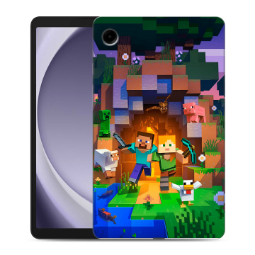 Силиконовый чехол на Samsung Galaxy Tab A9 с принтом Майнкрафт Minecraft