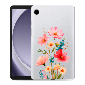 Силиконовый чехол на Samsung Galaxy Tab A9 с принтом Цветы